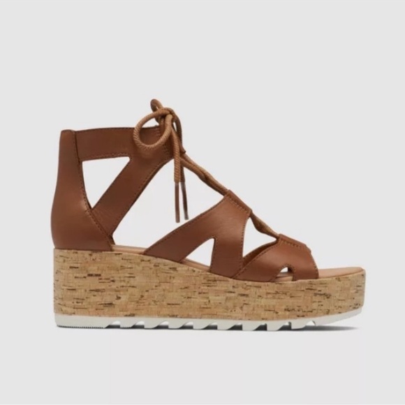 Sorel Shoes - Sorel Tan Wedge Sandals